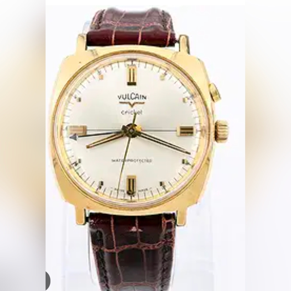 Vulcain Gold-Filled Cricket Alarm Watch – 1950s “President’s Watch”Authentic